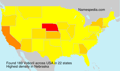 Surname Voboril in USA Surname Voboril in USA