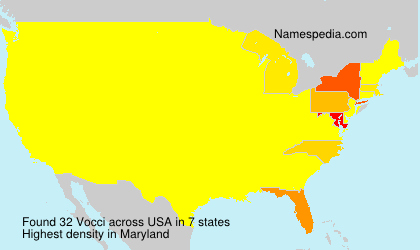 Surname Vocci in USA Surname Vocci in USA