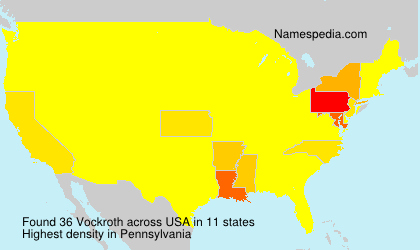 Surname Vockroth in USA Surname Vockroth in USA