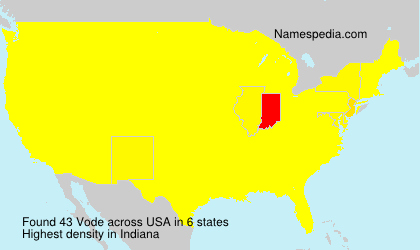 Surname Vode in USA Surname Vode in USA