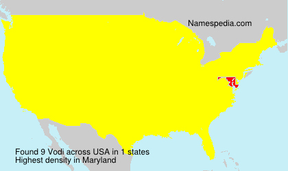 Surname Vodi in USA Surname Vodi in USA