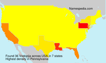 Surname Vodopija in USA Surname Vodopija in USA