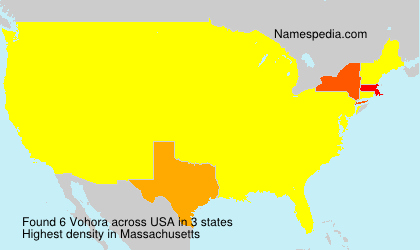 Surname Vohora in USA Surname Vohora in USA