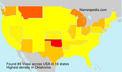 Surname Voise in USA Surname Voise in USA