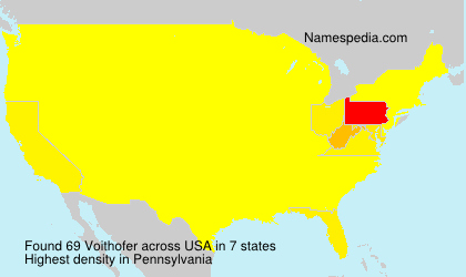 Surname Voithofer in USA Surname Voithofer in USA