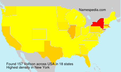 Surname Volfson in USA Surname Volfson in USA