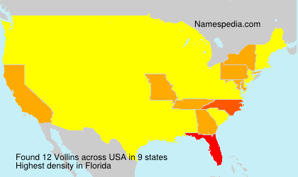 Surname Vollins in USA