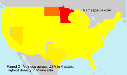 Surname Volness in USA Surname Volness in USA