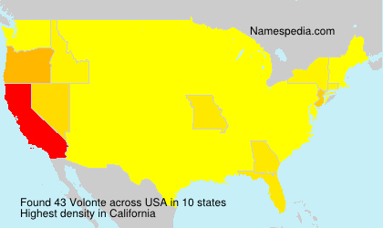 Surname Volonte in USA Surname Volonte in USA