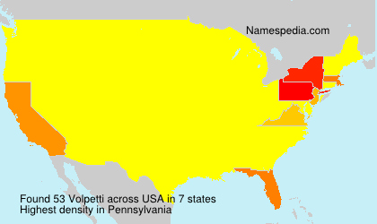 Surname Volpetti in USA