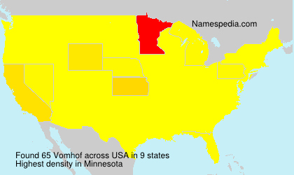 Surname Vomhof in USA Surname Vomhof in USA