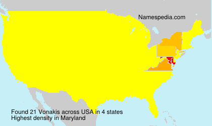 Surname Vonakis in USA Surname Vonakis in USA