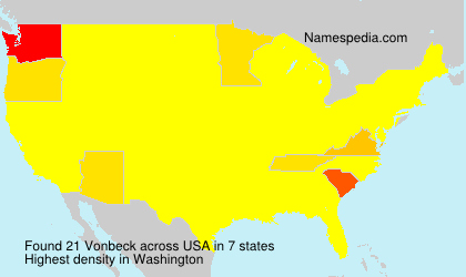Surname Vonbeck in USA Surname Vonbeck in USA