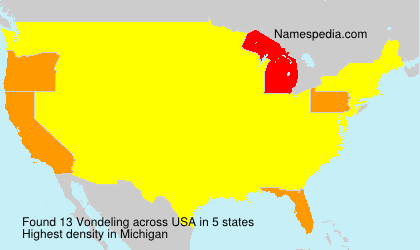 Surname Vondeling in USA Surname Vondeling in USA