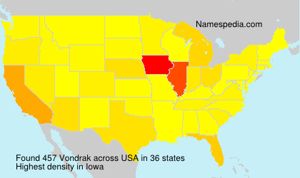 Surname Vondrak in USA Surname Vondrak in USA
