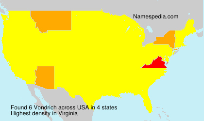 Surname Vondrich in USA Surname Vondrich in USA