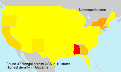 Surname Vongal in USA Surname Vongal in USA