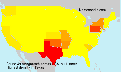 Surname Vongnarath in USA Surname Vongnarath in USA
