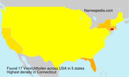 Surname Vonrichthofen in USA Surname Vonrichthofen in USA