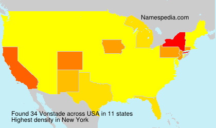 Surname Vonstade in USA Surname Vonstade in USA