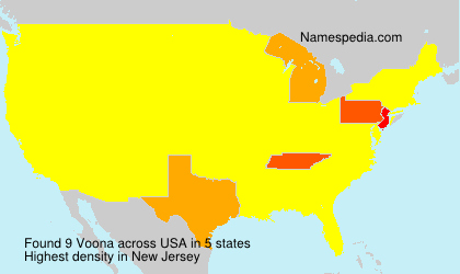 Surname Voona in USA Surname Voona in USA