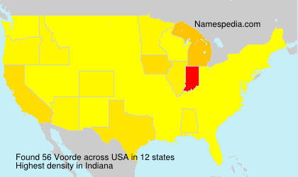 Surname Voorde in USA Surname Voorde in USA