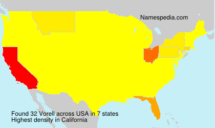 Surname Vorell in USA Surname Vorell in USA