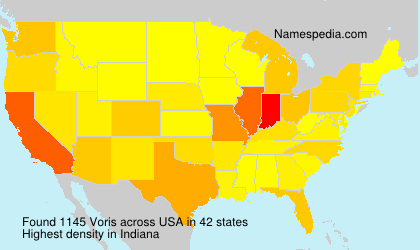 Surname Voris in USA Surname Voris in USA