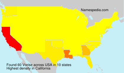 Surname Vorise in USA Surname Vorise in USA