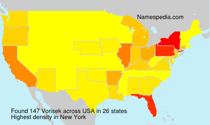 Surname Vorisek in USA Surname Vorisek in USA