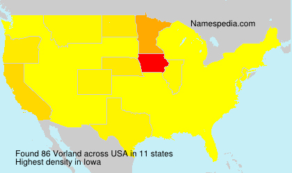 Surname Vorland in USA Surname Vorland in USA