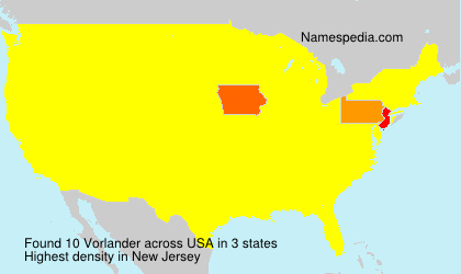 Surname Vorlander in USA Surname Vorlander in USA