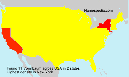 Surname Vormbaum in USA