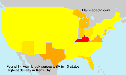 Surname Vormbrock in USA