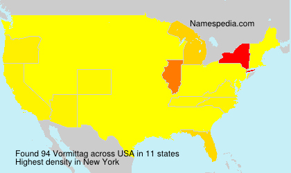 Surname Vormittag in USA