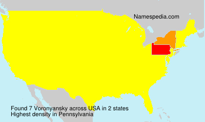 Surname Voronyansky in USA Surname Voronyansky in USA