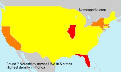 Surname Voroshilov in USA Surname Voroshilov in USA