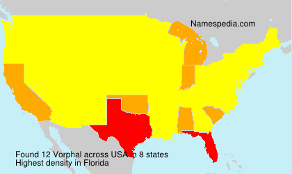 Surname Vorphal in USA Surname Vorphal in USA