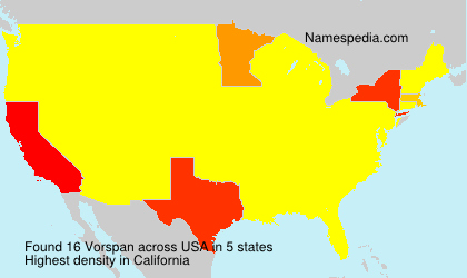 Surname Vorspan in USA