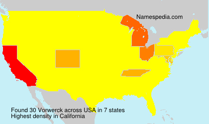 Surname Vorwerck in USA Surname Vorwerck in USA