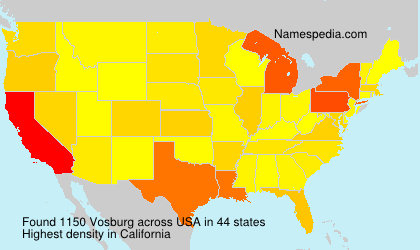 Surname Vosburg in USA Surname Vosburg in USA