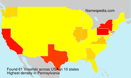 Surname Vosefski in USA Surname Vosefski in USA