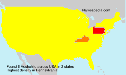 Surname Voshchilo in USA