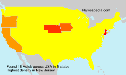 Surname Votek in USA Surname Votek in USA
