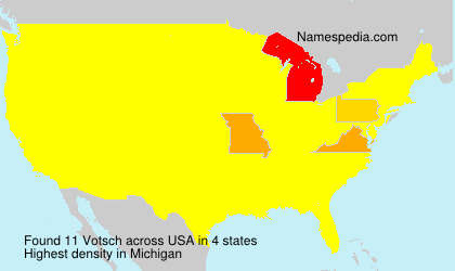 Surname Votsch in USA Surname Votsch in USA