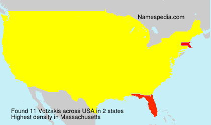 Surname Votzakis in USA Surname Votzakis in USA