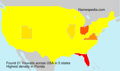 Surname Vouvalis in USA Surname Vouvalis in USA