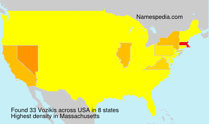Surname Vozikis in USA Surname Vozikis in USA