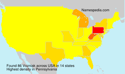 Surname Vozniak in USA Surname Vozniak in USA