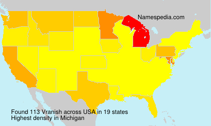 Surname Vranish in USA Surname Vranish in USA